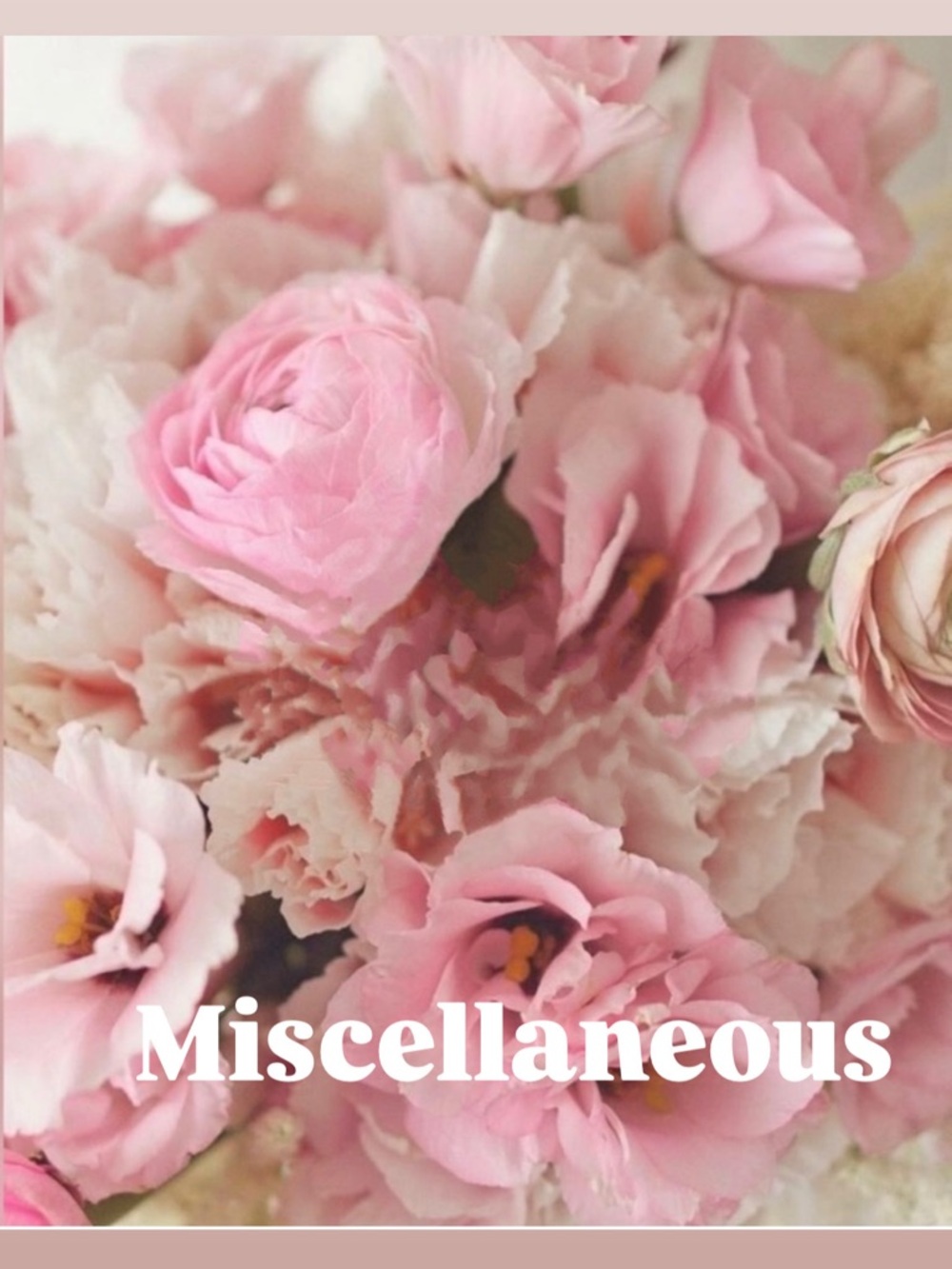 Pink Floral Bouquet Print - Miscellaneous